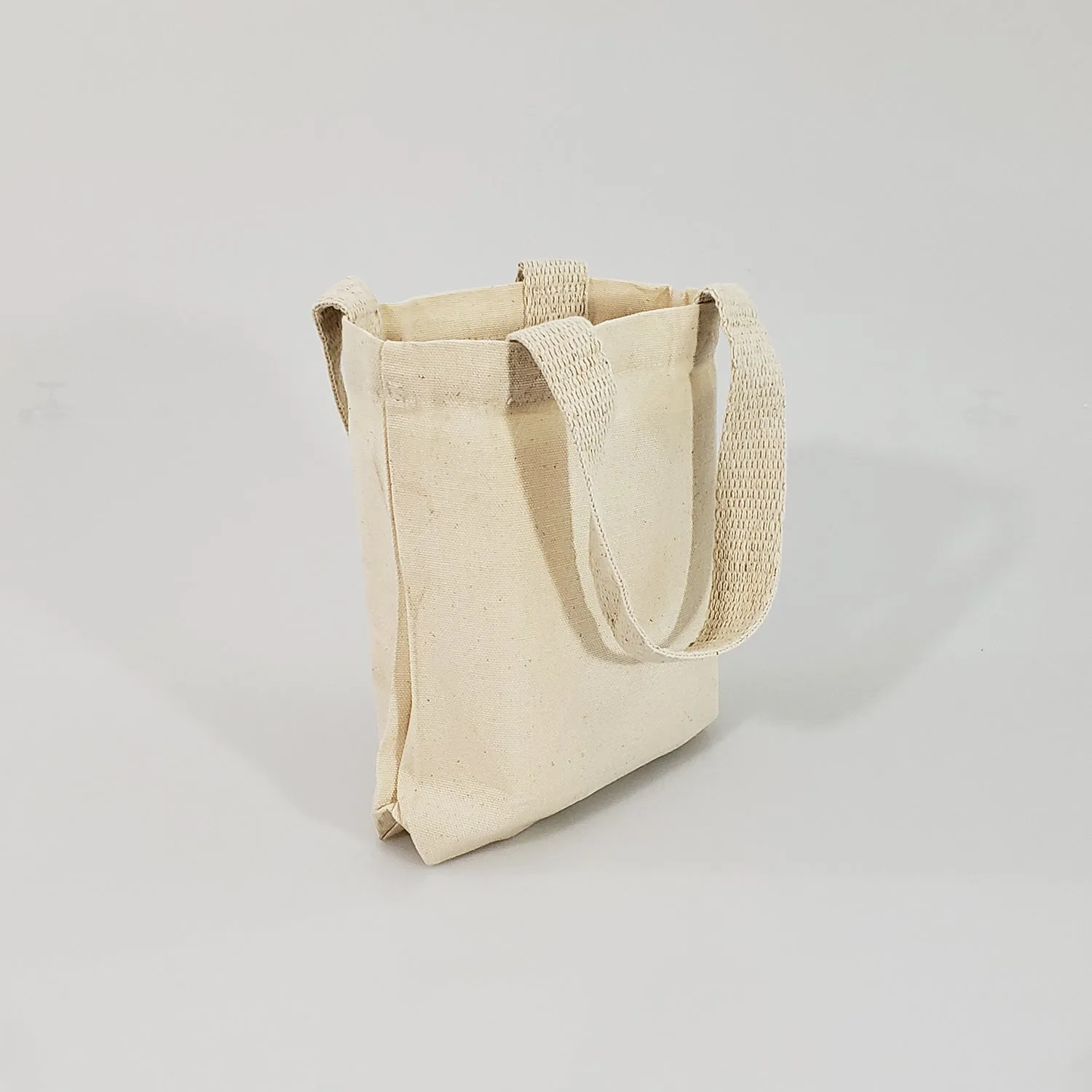 12 ct 8 in Mini Cotton Canvas Gift Tote Bags - By Dozen