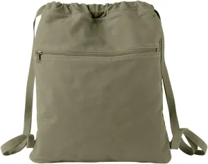 14 oz. Pigment-Dyed Canvas Cinch Sack OS KHAKI GREEN