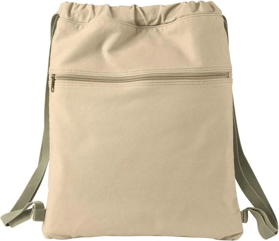 14 oz. Pigment-Dyed Canvas Cinch Sack OS PUTTY