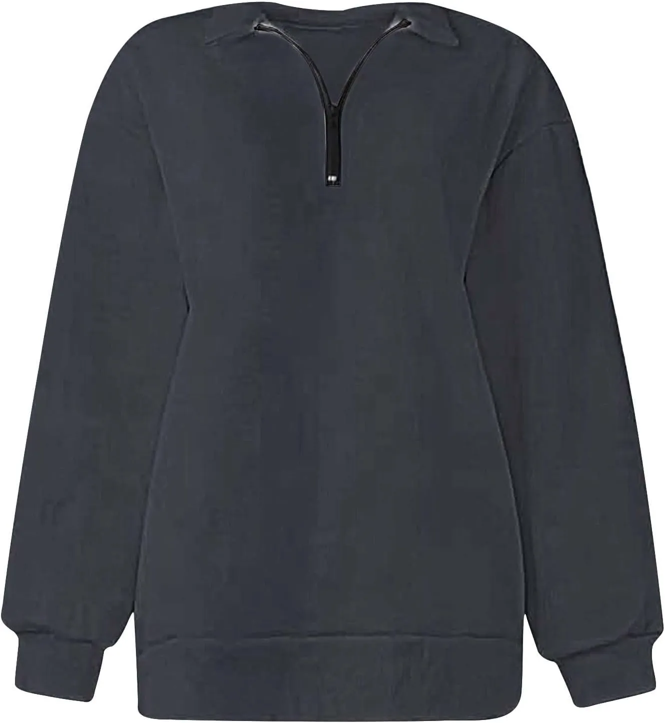 1/4 Zip Up Sweatshirts for Women Fall Fashion 2024 Long Sleeve V Neck Oversized Preppy Clothes Teen Gi