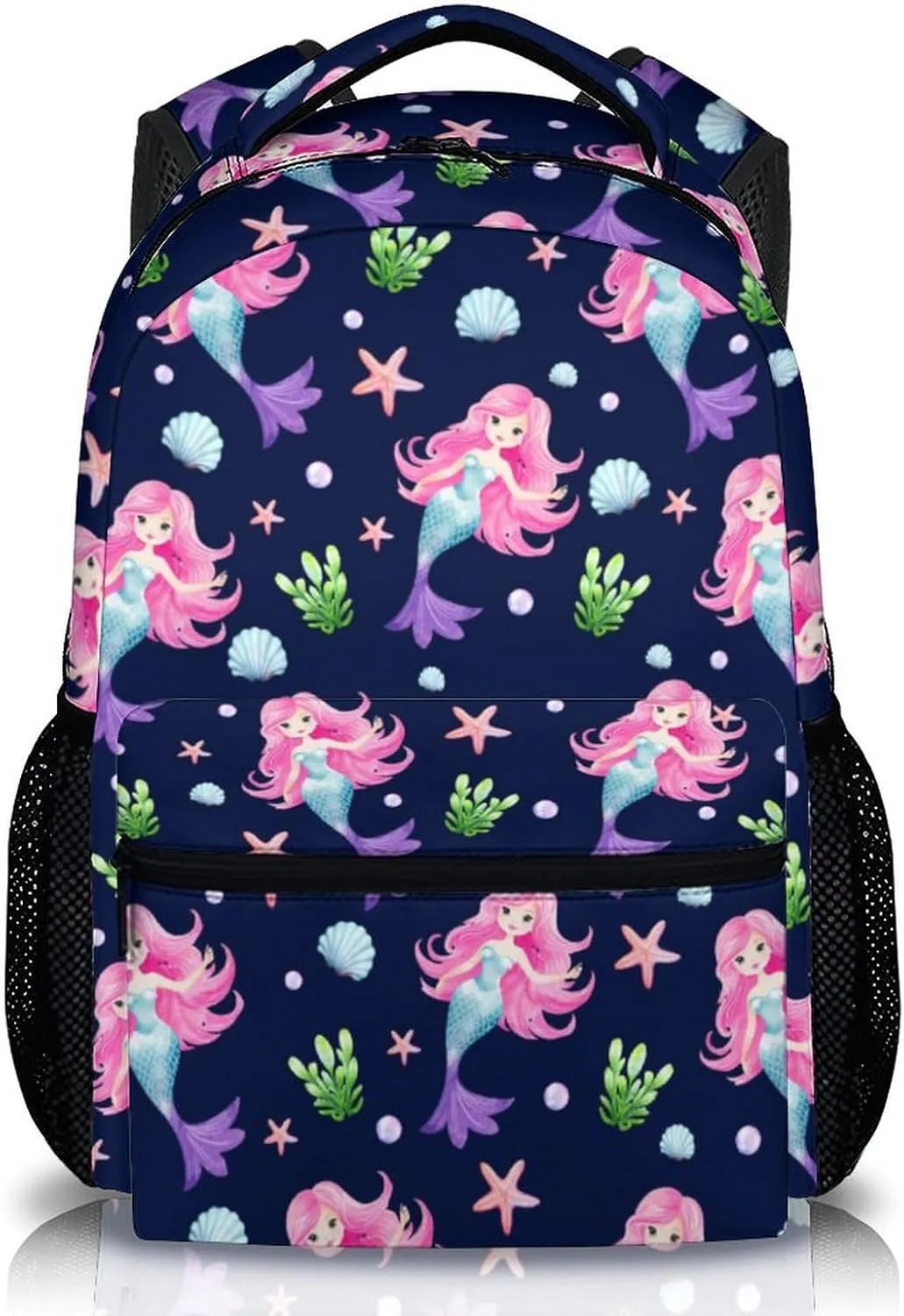 17 Inch Schoolbag for Kids, Mermaid Backpack, Large Capacity Preschool Elementary Kindergarten Backpack, Cute Bookbags for Travel School
