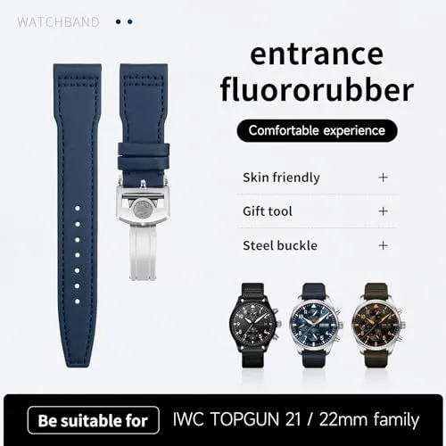 20mm 21mm 22mm For IWC SPITFIRE MARK 18 Portugieserfor Portofino for TOP GUN Pilot for IW3777 Wristband Nylon Canvas Leather Watchbands