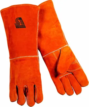 21918-X Welding Gloves, Brown Y-Series 18-Inch Length Shoulder Split Cowhide, Foam Lined, Extra Large