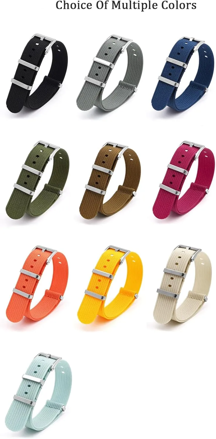 22mm Canvas Nylon Straps For Blancpain X Swatch, Replacement Nylon Watch Band For Watches - Multiple Colors