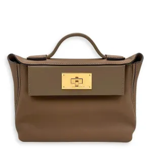 24/24 Mini Beige De Weima in Evercolor/Swift, Gold hardware