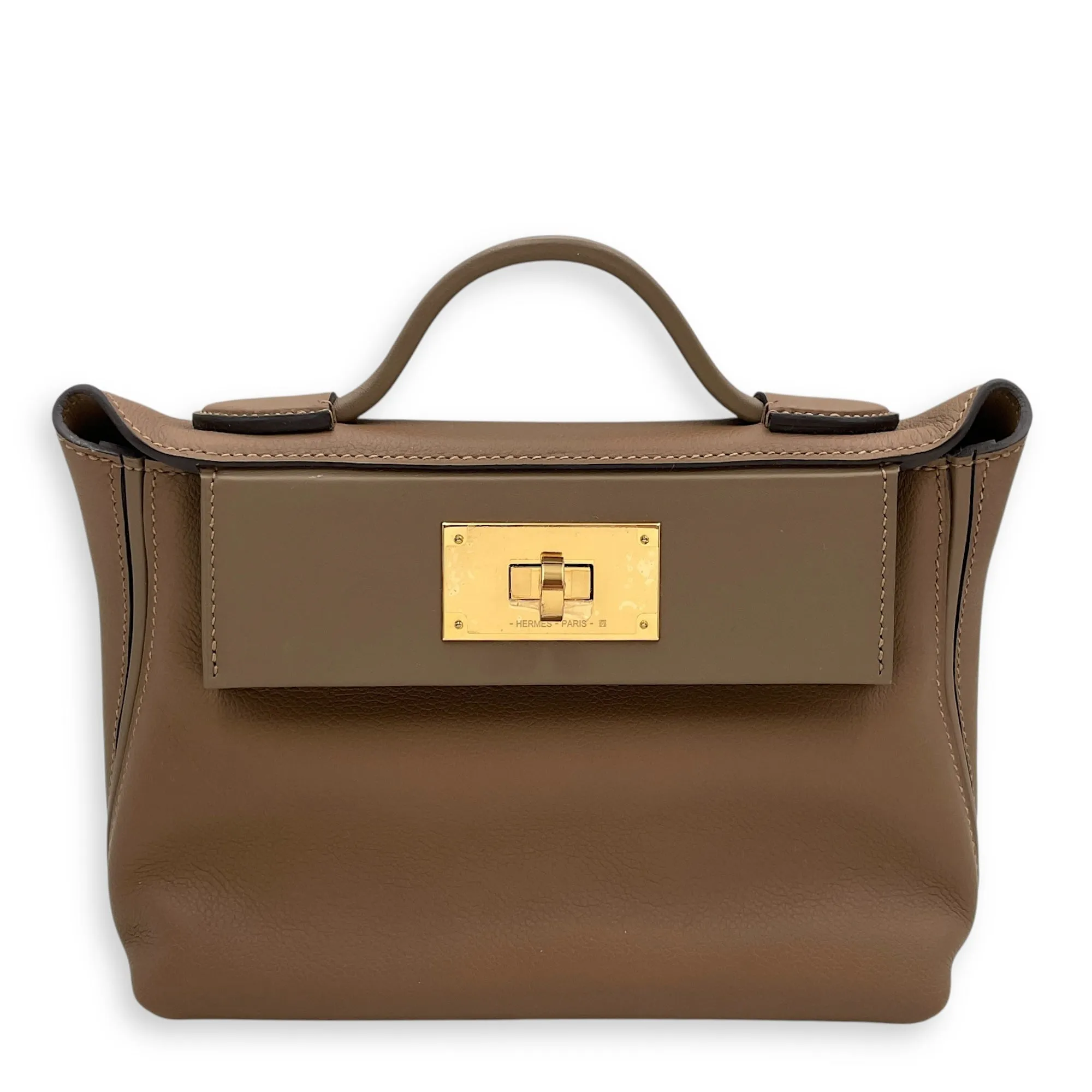 24/24 Mini Beige De Weima in Evercolor/Swift, Gold hardware