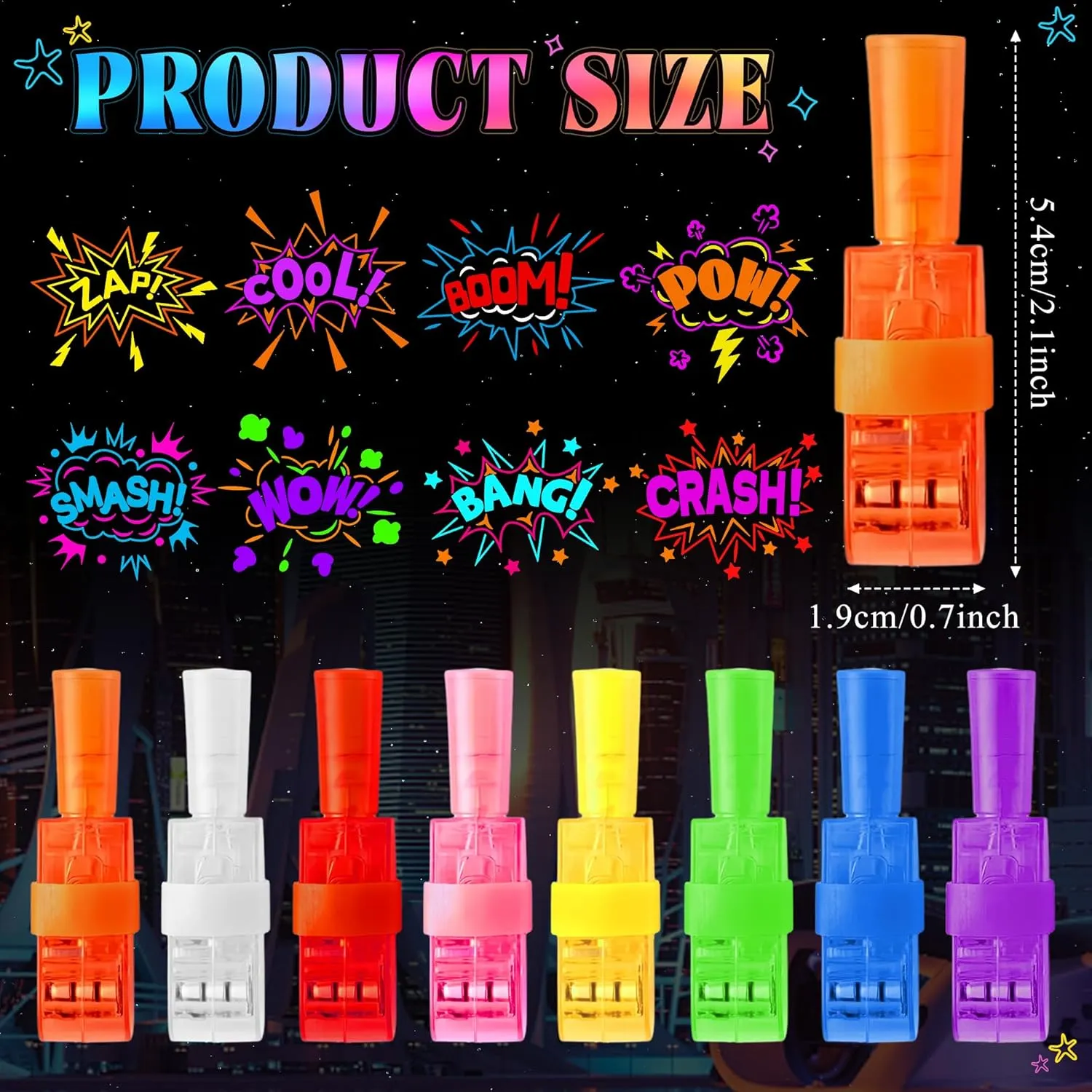48 PCS Super Hero Party Favors Hero Theme Finger Lights for Kids Bulk Glow in the Dark LED Light Up Toys for Treasure Box Treat Goodie Bags Stuffers Classroom Prizes Superhero Birthday Party Supplies