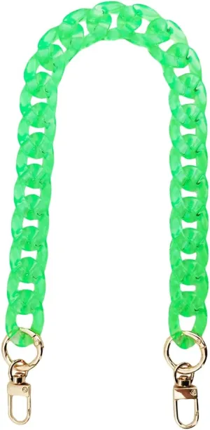 Acrylic Chain Strap for Purse,Handbag Decorate Chain,Bag Accessories Chain Strap,Plastic Resin Chain for Bag-Green 46CM Highlight