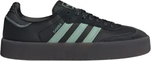 Adidas Sambae Womens Shoes (Black Hazy Green, 8)