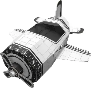 Adventure Awaits! Kids Cardboard Airplane Costume, Plane Toy, or Playhouse - Color, Draw, and Customize - Great for Playtime or Halloween