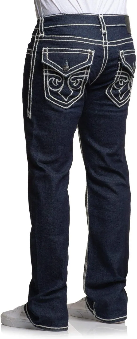 Affliction Men's Denim Jean Cooper Prairie Inseam 34"