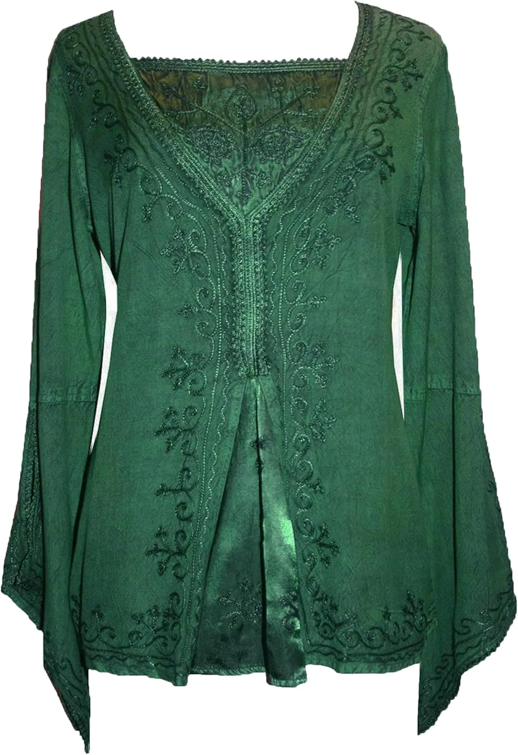 Agan Traders Women’s 2025 Summer Long Bell Sleeve Embroidered Blouse - Elegant Tunic Bohemian Dress Tops for Women