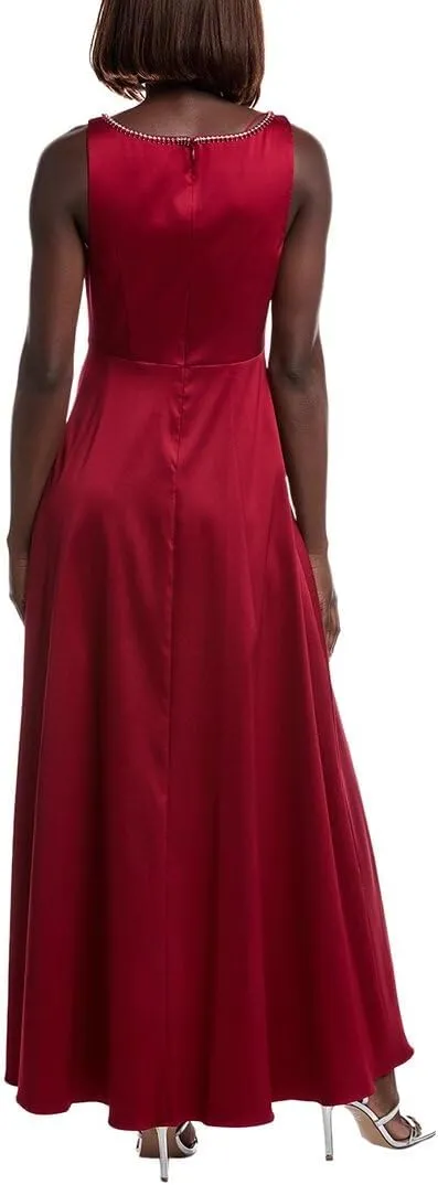 Aidan Mattox Embellished Neckline A-Line Gown