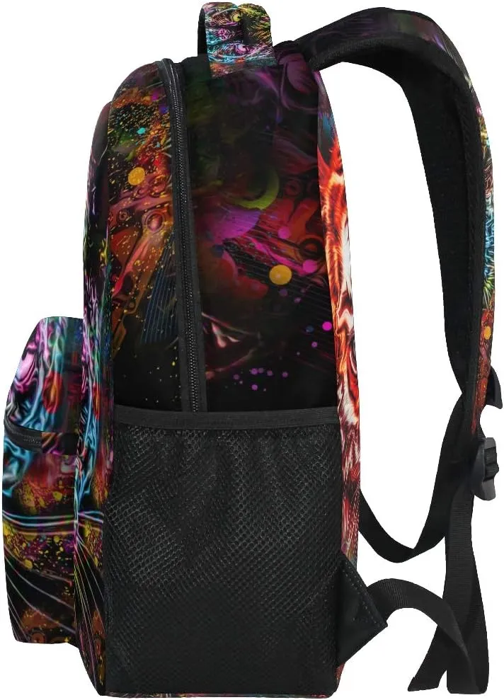 ALAZA Panther Leopard Animal Print Large Backpack for Kids Boys Girls Student Personalized Laptop iPad Tablet Travel School Bag with Multiple Pockets