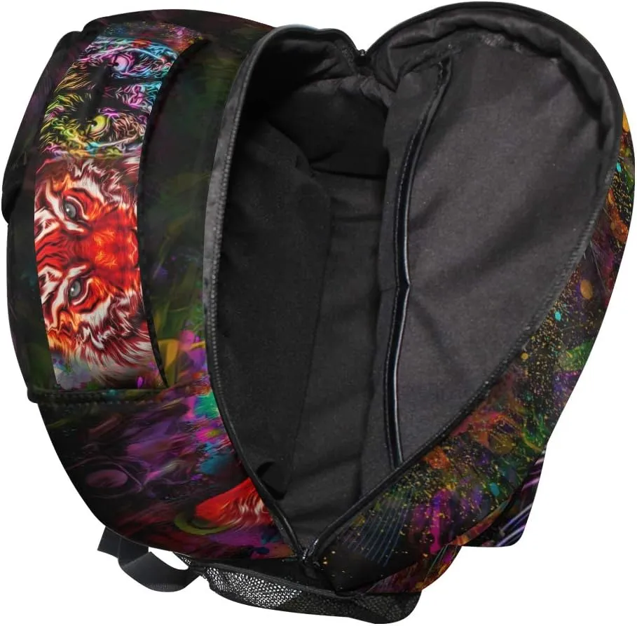 ALAZA Panther Leopard Animal Print Large Backpack for Kids Boys Girls Student Personalized Laptop iPad Tablet Travel School Bag with Multiple Pockets