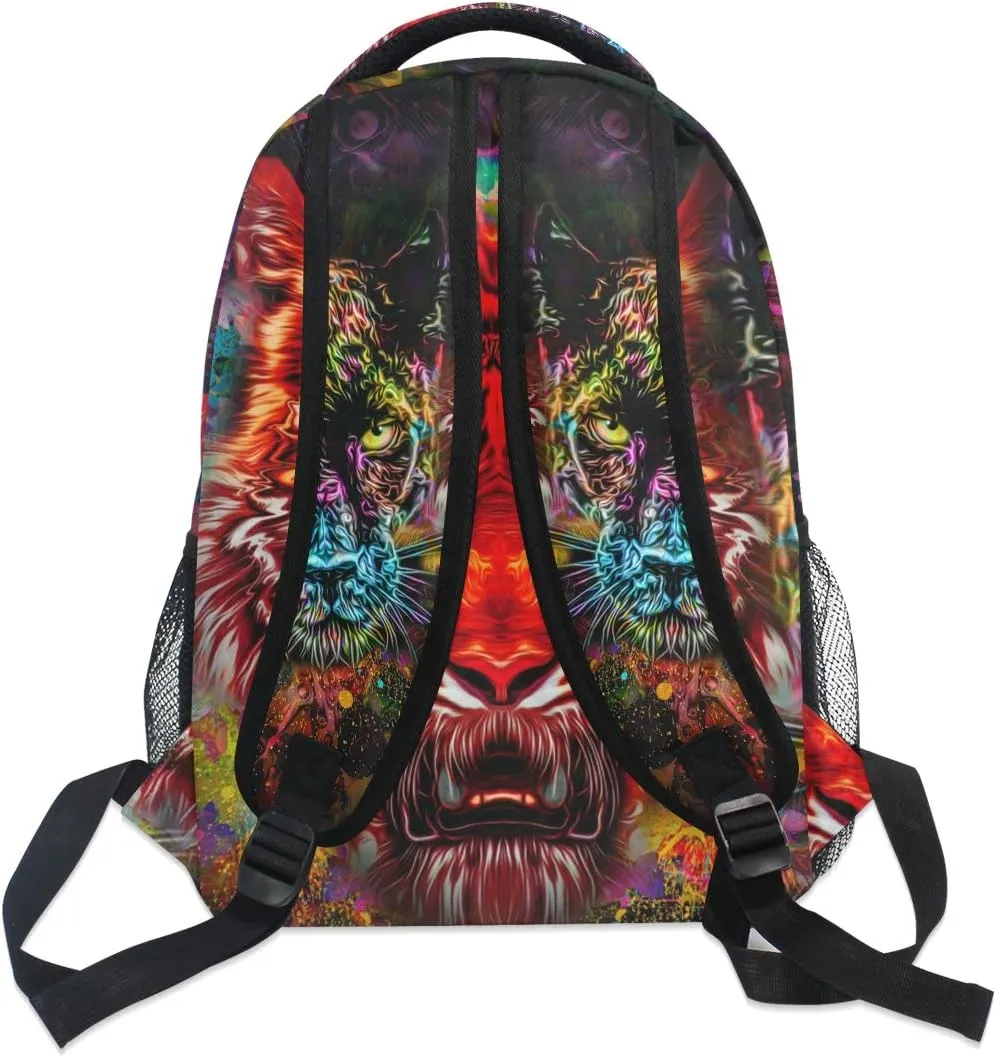 ALAZA Panther Leopard Animal Print Large Backpack for Kids Boys Girls Student Personalized Laptop iPad Tablet Travel School Bag with Multiple Pockets