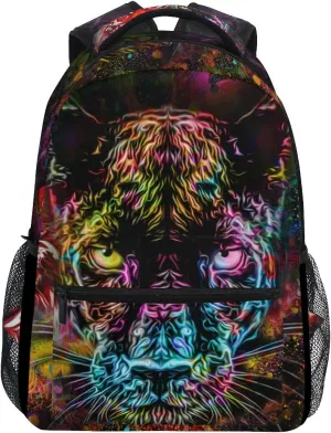 ALAZA Panther Leopard Animal Print Large Backpack for Kids Boys Girls Student Personalized Laptop iPad Tablet Travel School Bag with Multiple Pockets