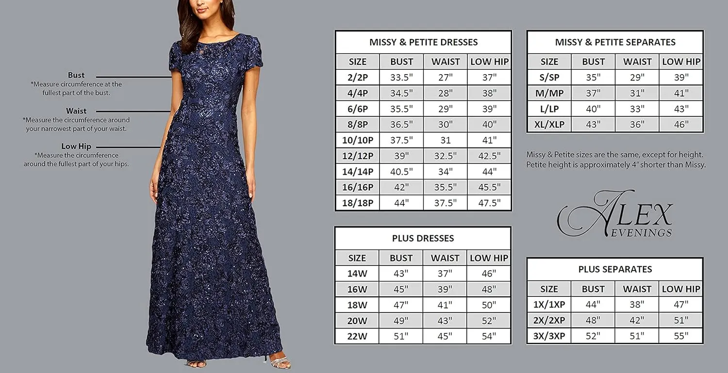 Alex Evenings Women's Long V-Neck Knot Front Wedding Guest Dress with Cold Shoulder Sleeves (Petite and Regular Sizes)