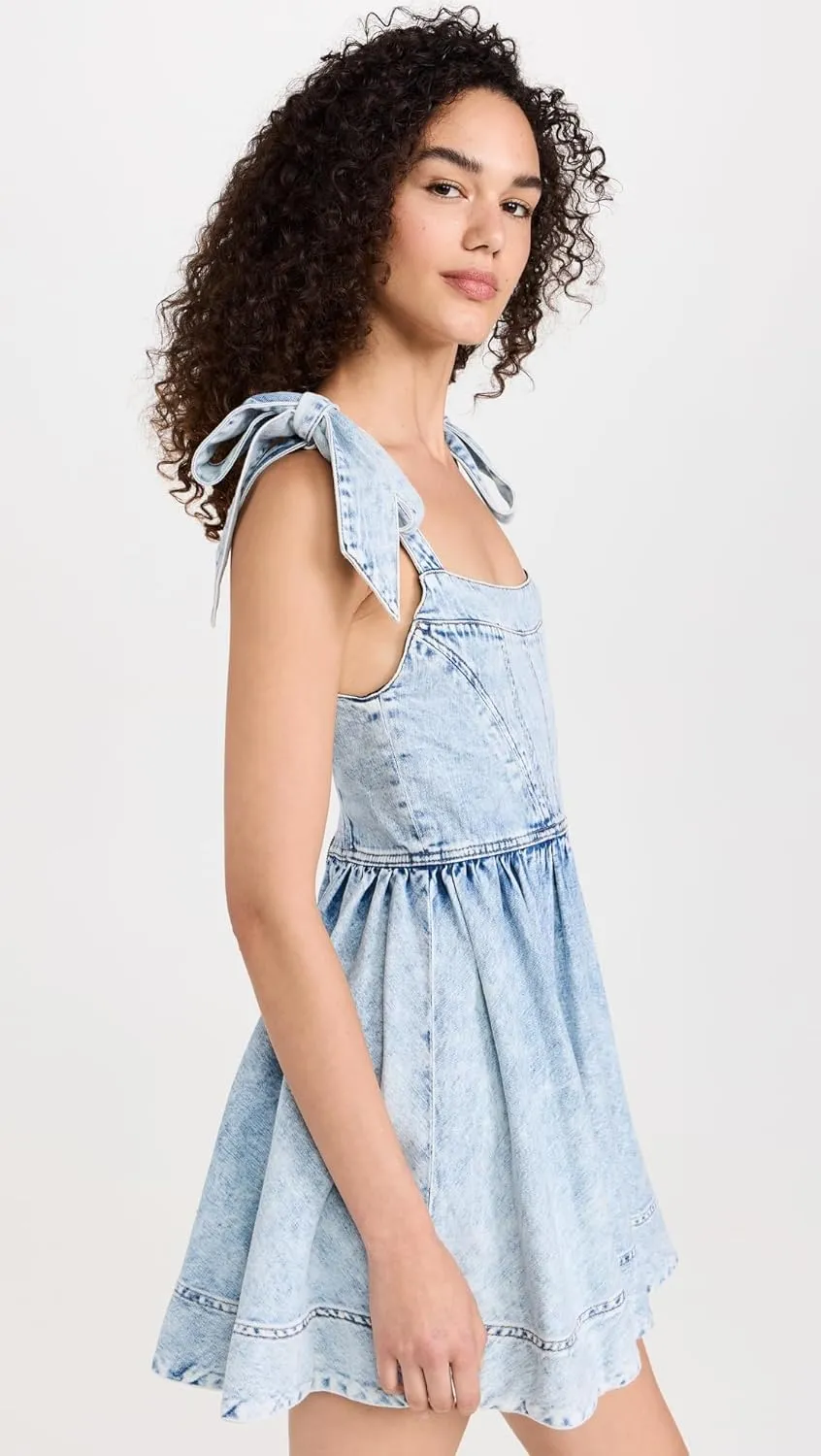 alice   olivia Women's Amina Corset Denim Dress
