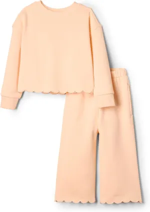 Amazon Essentials x Sofia Grainge Toddlers and Baby Girls' French Terry Pant and Top Set