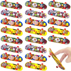 AMENON 28 Pack Finger Skateboards for Kids, Finger Sports Classroom Exchange Toys for Student Boys Girls Creative Fingertip Movement Toys Birthday Gifts Class Prizes Goodie Bag Stuffers