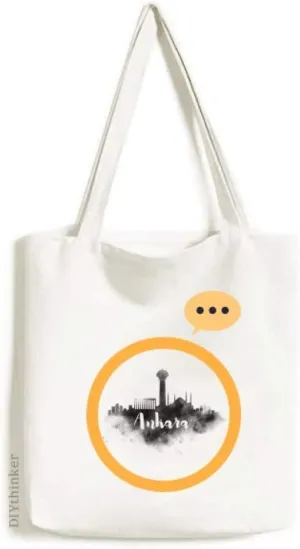 Ankara Turkey Landmark Ink City Painting Expression Gift Sack Canvas Tote Shoulder Bag