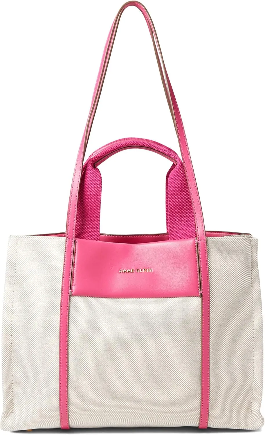 Anne Klein Medium Color Blocked Canvas Tote