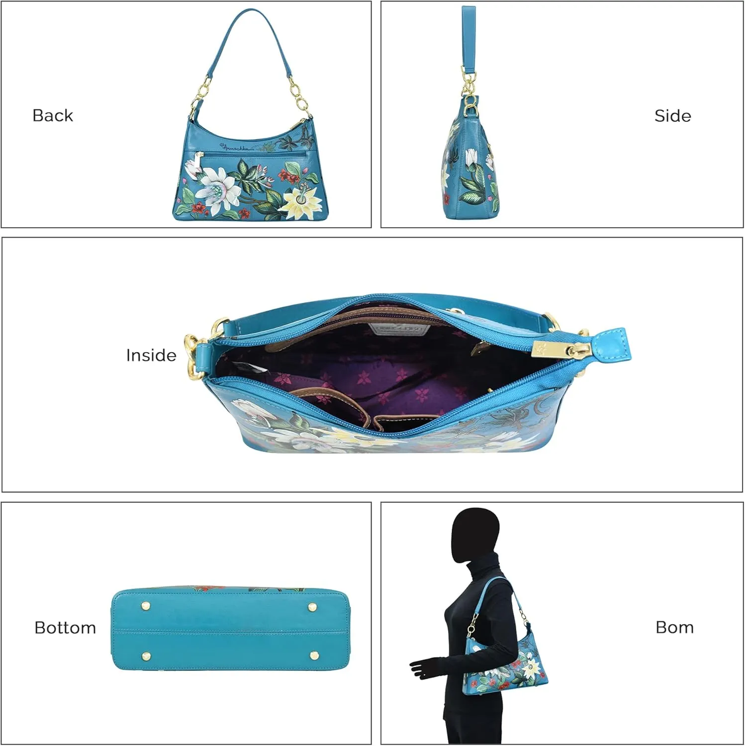Anuschka Hobo with Chain Strap-707