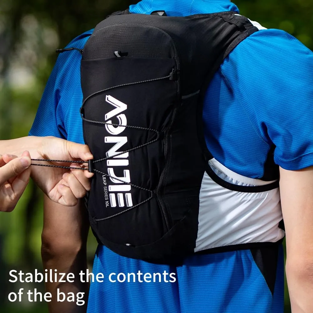 AONIJIE Lightweight Running Vest Hydration 10L Large Capacity & Fits 6.8 inch Phones,Hydration Backpack for Hiking Off-Road Cycling Race Marathon