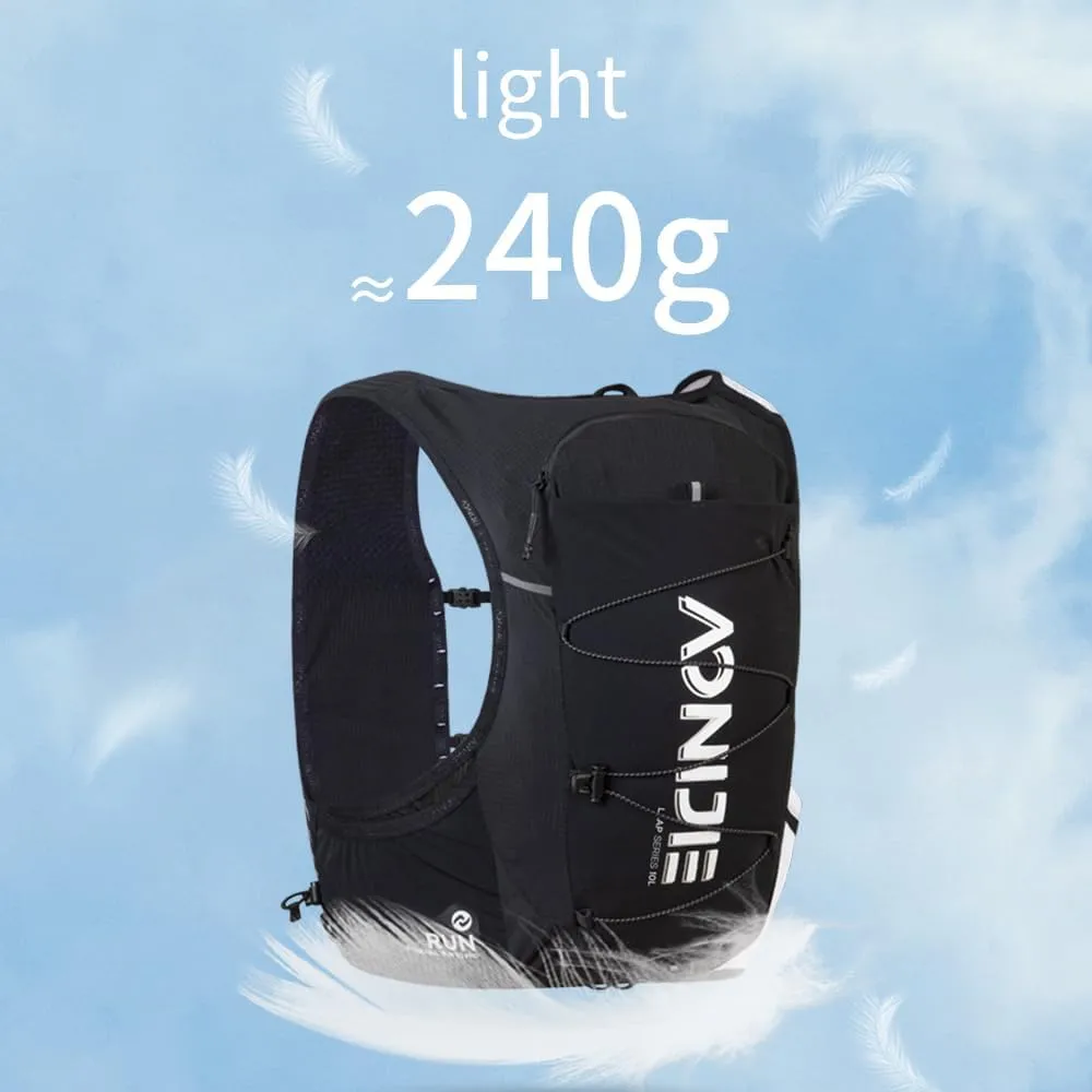 AONIJIE Lightweight Running Vest Hydration 10L Large Capacity & Fits 6.8 inch Phones,Hydration Backpack for Hiking Off-Road Cycling Race Marathon