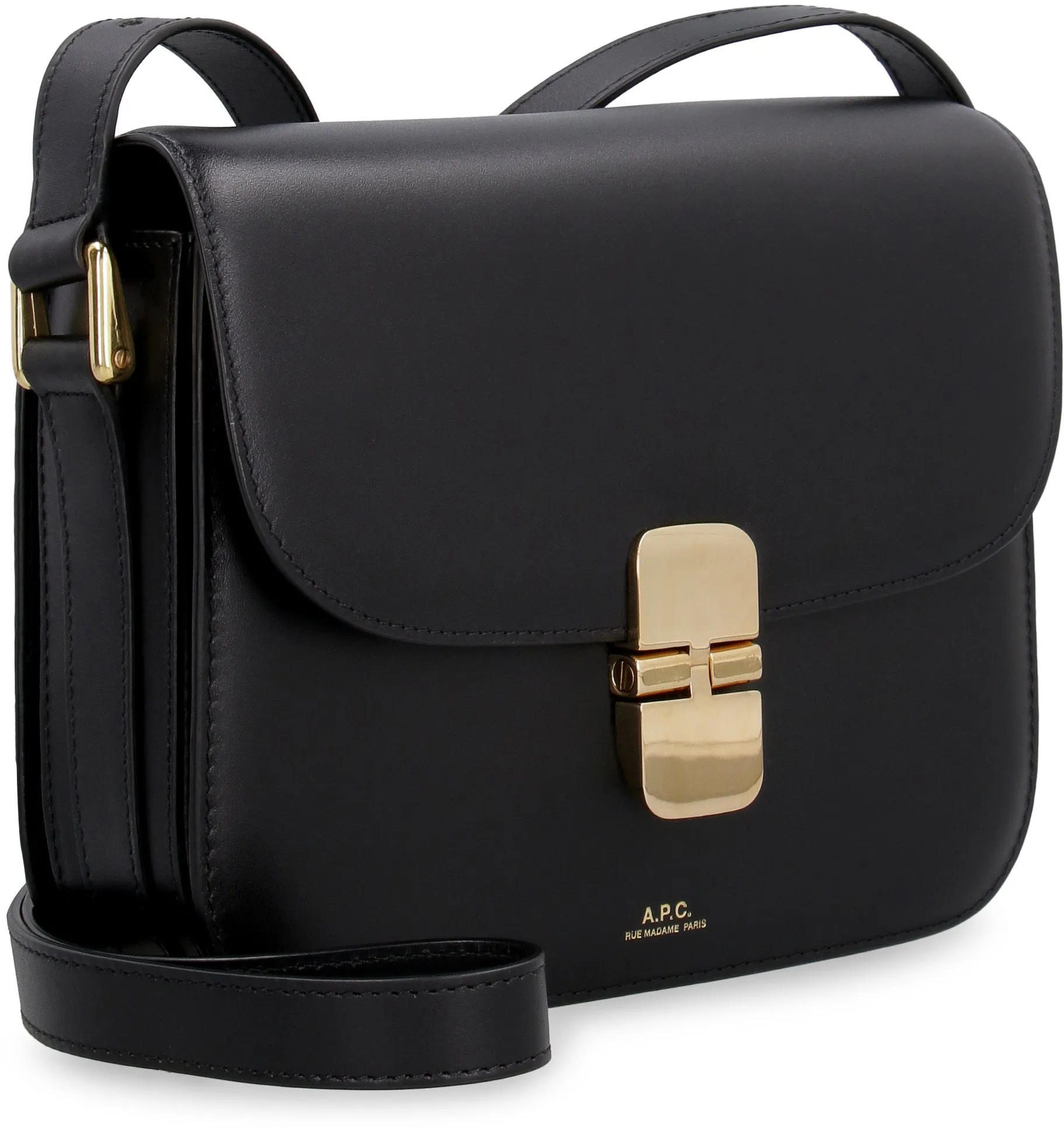 A.P.C. Mini Smooth Leather Shoulder Handbag