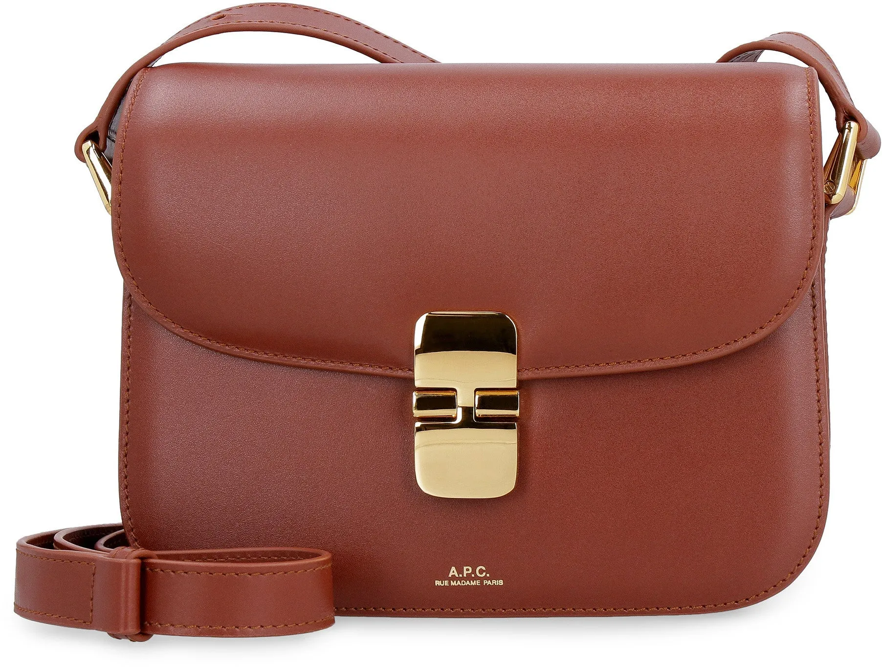 A.P.C. Mini Smooth Leather Shoulder Handbag