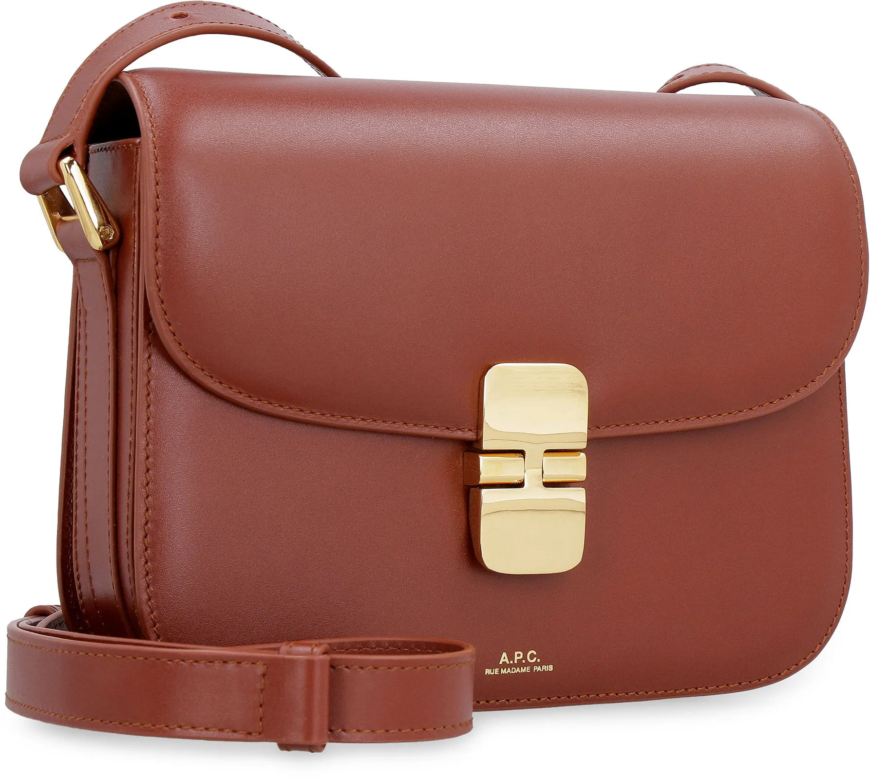 A.P.C. Mini Smooth Leather Shoulder Handbag