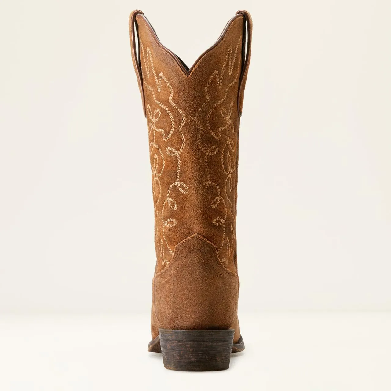 ARIAT Womens Jukebox Embroidered Snip Toe Casual Boots Mid Calf Low Heel 1-2" - Brown