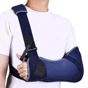 Arm Sling for Shoulder Injury with Waist Strap - Immobilizer Brace Support for Sleeping, Rotator Cuff Surgery (Comfort Version, Left, Medium,28.5-41inch)