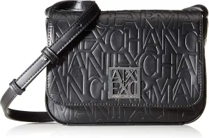 Armani Exchange Small Logo All Over Debossed Shoulder Strap Bag