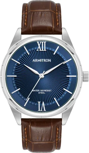 Armitron Men's Croco-Grain Leather Strap Watch, 20-5596