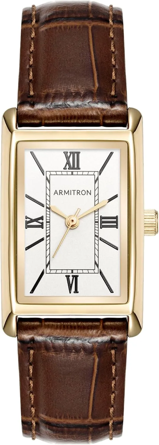 Armitron Women's Croco-Grain Leather Strap Watch