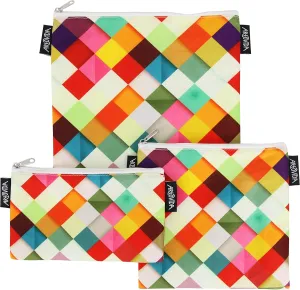 Artovida Artists Collective Reusable Lunch Bags with Zipper - Improved Dual Layer Design, Certified Food-Safe & Non-Toxic, Polyester Fabric, Neoprene Material, 15" x 11" x 5"