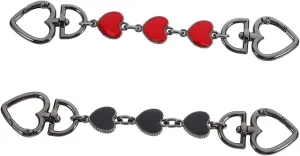 AUTSUPPL Heart Purse Chain Strap Extender Bag Extension Chain Heart Buckle Fashionable and Functional