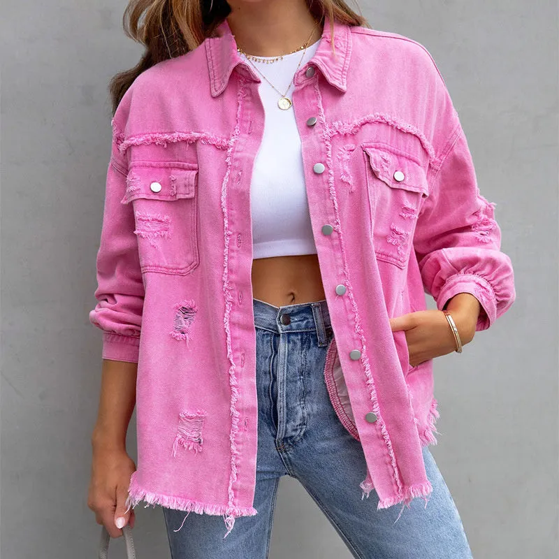 Avencea | Tattered Denim Jacket