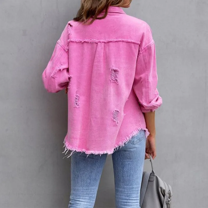 Avencea | Tattered Denim Jacket