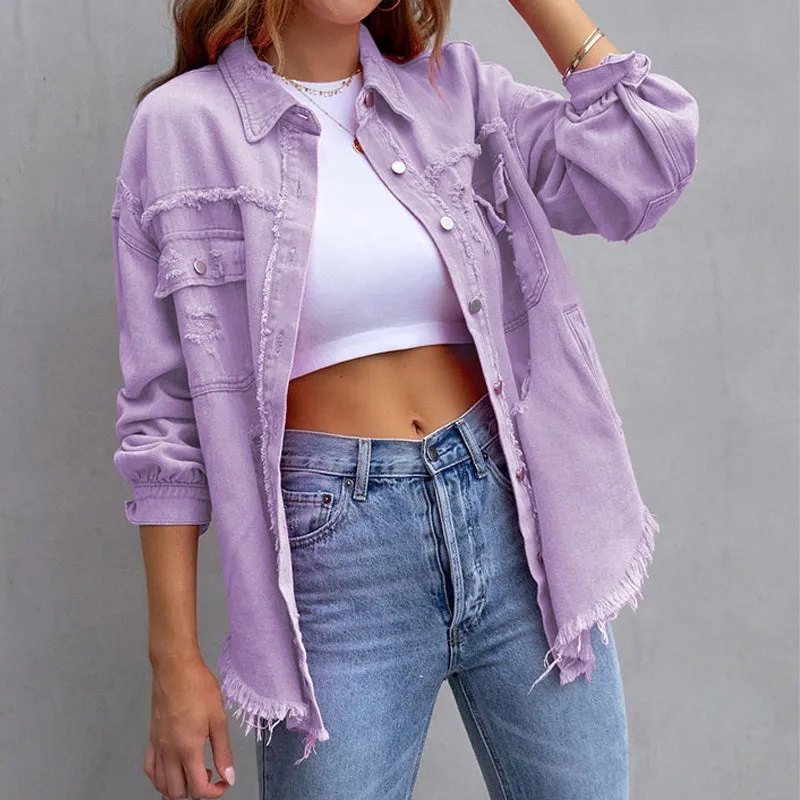Avencea | Tattered Denim Jacket