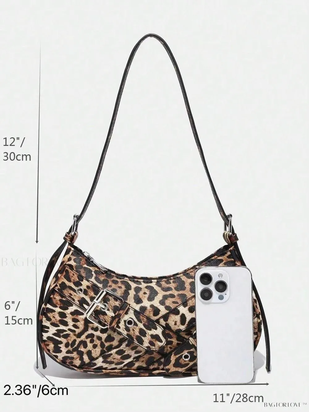BagForLove - Retro-Style PU Printed Women's Shoulder Bag with Gothic Touch