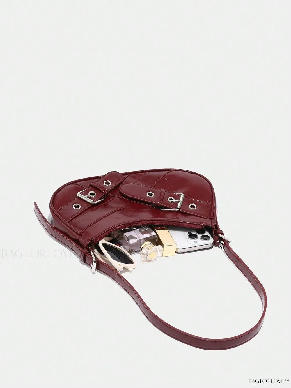 BagForLove - Retro-Style PU Printed Women's Shoulder Bag with Gothic Touch
