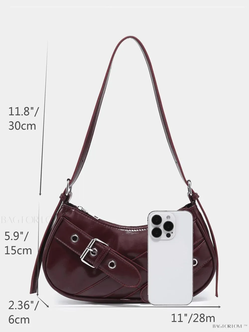BagForLove - Retro-Style PU Printed Women's Shoulder Bag with Gothic Touch