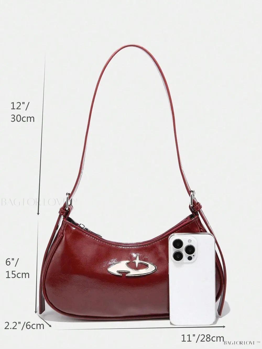 BagForLove - Retro-Style PU Printed Women's Shoulder Bag with Gothic Touch