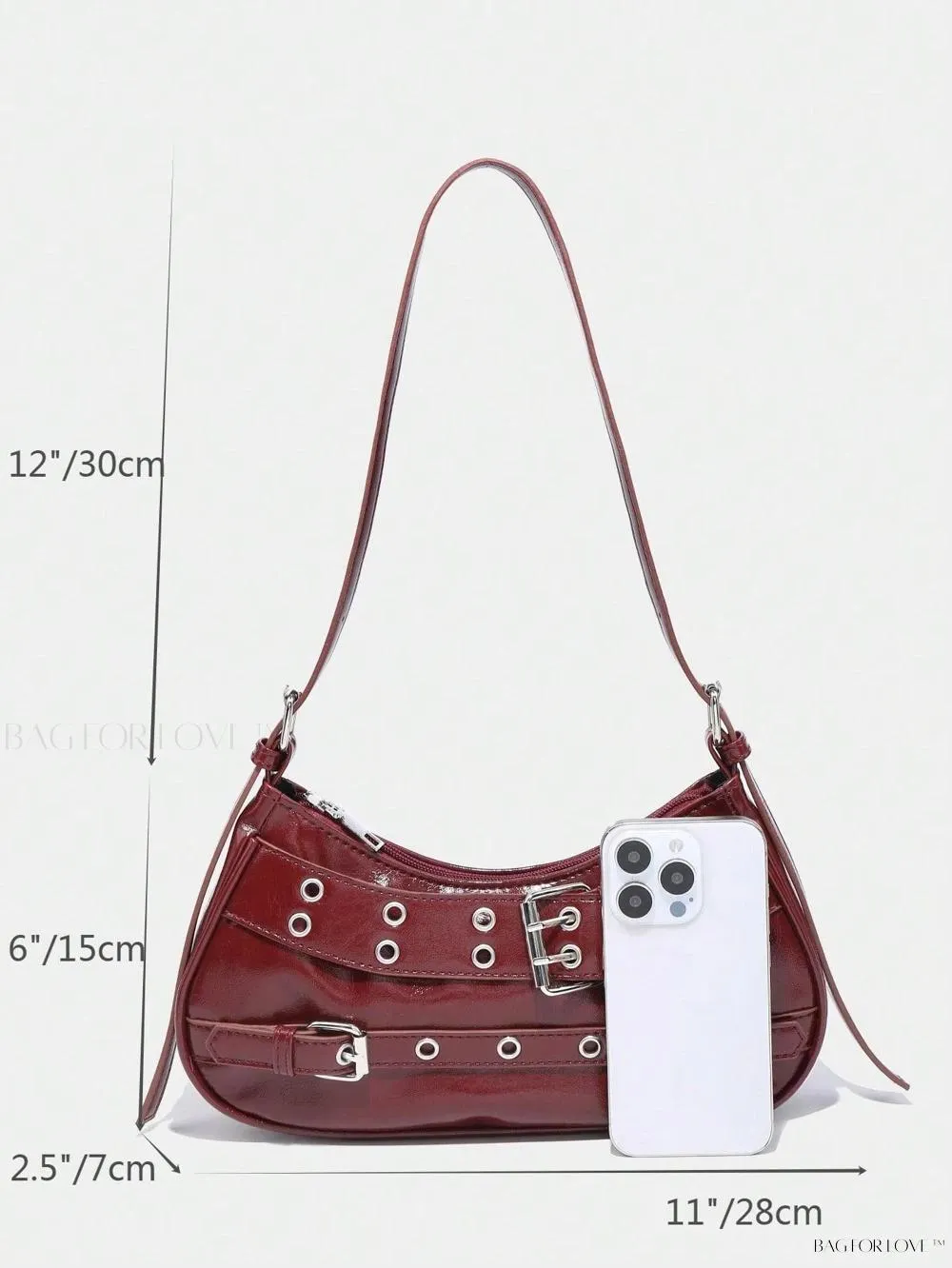 BagForLove - Retro-Style PU Printed Women's Shoulder Bag with Gothic Touch