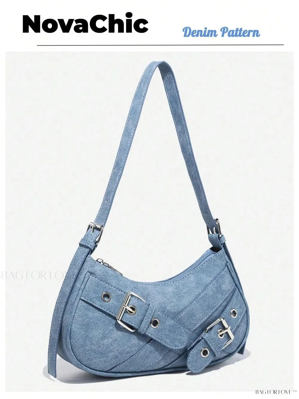 BagForLove - Retro-Style PU Printed Women's Shoulder Bag with Gothic Touch
