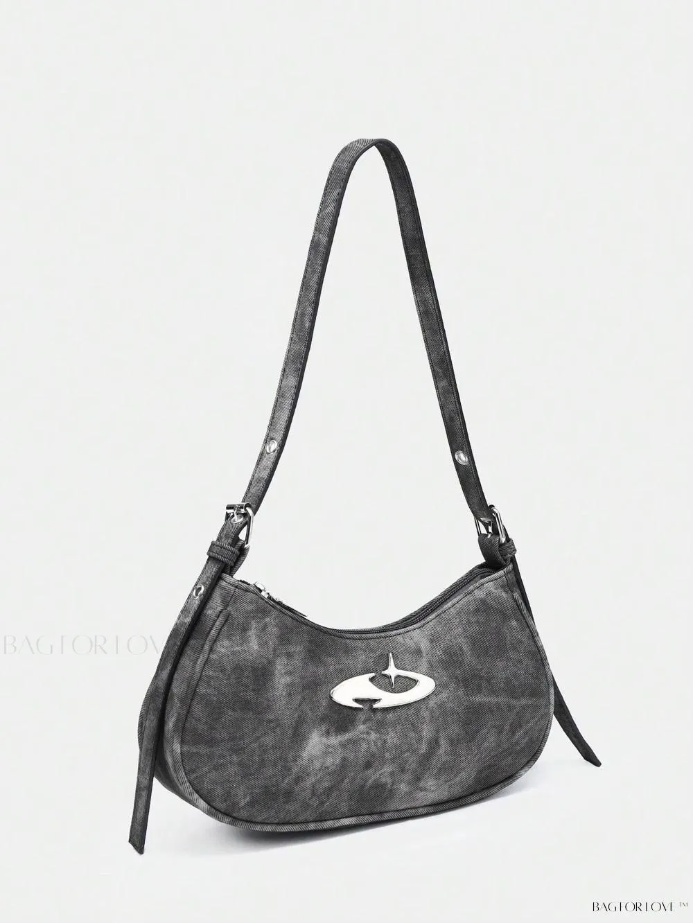 BagForLove - Retro-Style PU Printed Women's Shoulder Bag with Gothic Touch